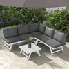 Outsunny 4tlg. Gartenmöbel-Set Balkonmöbel-Set mit Ecksofa Produktbild-Vorschau 2