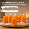 Stumpenkerzen Ø4cm x 6cm - 6er Pack Orange Produktbild-Vorschau 2