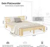 Homestyle4u Holzbett Doppelbett 140x200 mit Matratze und Produktbild-Vorschau 2