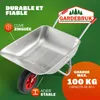 GARDEBRUK® Brouette 80L galvanisée poignée caoutchouc max. Voir les images du produit 2
