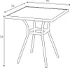 Halmar | Balkontisch - Garten Tisch - Mobil - Glasplatte - Produktbild-Vorschau 4