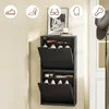 SoBuy Szafka na buty Z zawiasami Czarny Nowoczesny Podgląd zdjęcia produktu 10