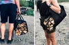 Torba drewniana, 100 × 45 cm, czarna Podgląd zdjęcia produktu 10