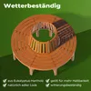 A circular wooden bench around a tree trunk, set against a green background. Produktbild-Vorschau