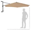 vidaXL Parasol mural avec LEDs 300 cm Taupe Voir les images du produit 19
