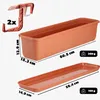 KADAX Skrzynka Balkonowa Doniczka 60cm z Uchwytami Podgląd zdjęcia produktu 3