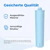 A light blue water filter cartridge is shown next to text describing its quality features. Náhled obrázku produktu