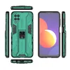 Galaxy M12 Hülle, Dual Layer PC TPU Bumper Stoßfest Ständer Produktbild-Vorschau 3