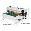 A horizontal band sealing machine is shown with dimensions indicated. Anteprima dell’immagine prodotto