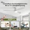 Sofucor Deckenventilator aus Holz, 132 cm, mit Licht und Produktbild-Vorschau 3