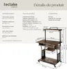 Bureau Fife 80x65,5x130,5cm - Bois foncé industriel, Voir les images du produit 6