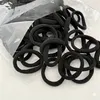 50er Set Haargummis Schwarz 4cm Elastisch Stoff Produktbild-Vorschau 3