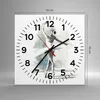 Wanduhr - Quadrat - Glasuhr - Ballerina Tanz Frau - 30x30cm Produktbild-Vorschau 3