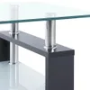 vidaXL Couchtisch Grau Transparent 95x55x40 cm Hartglas Produktbild-Vorschau 6