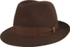 Borsalino edler Trilby Marengo aus Haarfilz mit Ripsband in braun