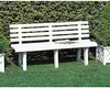 Bank 3 Sitzer aus Kunststoff, weiß, 148 cm breit, stabile Produktbild-Vorschau 2