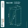 VOUNOT® Metall Pelletbehälter mit Sichtfenster 36x36x76 Produktbild-Vorschau 3