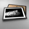 Gerahmtes Poster - Schwarzer Rahmen - Weiß Tiger Schwarz Produktbild-Vorschau 3
