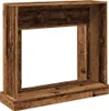 A wooden fireplace surround with an open center. Podgląd zdjęcia produktu
