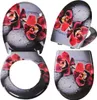 A collage of toilet seat and lid with a floral and stone design. Produktbild-Vorschau