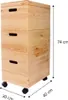 SEVICO XXL Große 3 Holzkisten mit Deckel und Rollen | 40 x Produktbild-Vorschau 3