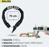 BALOU Fahrrad Kettenschloss ET555, Größe:75 cm Produktbild-Vorschau 2