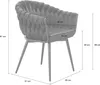LC Home Esszimmerstuhl Remy, 2er Set Armlehnstühle, Samt Produktbild-Vorschau 3