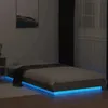 Möbel Bettgestell mit LED Betongrau 75x190 cm Holzwerkstoff Produktbild-Vorschau 3