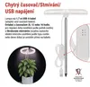 LED GROW pěstební lampa 8 W, časovač, stmívatelná, bílá Náhled obrázku produktu