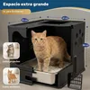 Katzenklo Edelstahl mit Deckel, Faltbare Geschlossene Produktbild-Vorschau 4