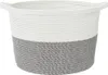 Cloris Designermöbel Wäschekorb Grau und Weiß Ø60x36 cm Produktbild-Vorschau 4