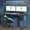 A desk with dual monitors and a chair, illustrating an anti-collision system. Podgląd zdjęcia produktu