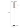 A diagram showing the dimensions of a floor lamp. Anteprima dell’immagine prodotto