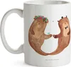 Mr. & Mrs. Panda Tasse Hochzeit Otter - Weiß - Geschenk, Produktbild-Vorschau 3