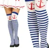 Calze di Carnevale stile marinaio Blu Bianco Anchor 40s Anteprima dell’immagine prodotto 1