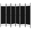 6-tlg. Raumteiler Schwarz 240 x 180 cm Produktbild-Vorschau 2