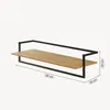 Wandgarderobe 'Evje' 80x30x20 cm Eicheoptik/Schwarz Produktbild-Vorschau 3