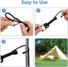 12 Stück Planenspanner mit Haken, Schwarz Spannhaken, 15cm Produktbild-Vorschau 6
