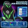 Herná stolička Hoffree, ergonomická, s masážnou funkciou (2 Náhľad obrázku produktu 4