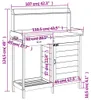 vidaXL Pflanztisch mit Schrank Braun 110,5x45x124,5cm Produktbild-Vorschau 8