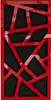 A red geometric pattern overlaying a black textured background. Podgląd zdjęcia produktu