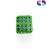 A green electrical connector block with multiple screw terminals, shown in isolation against a white background with a reflection. Produktbild-Vorschau