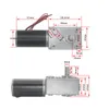 Diagrams with dimensions of a geared DC motor. Podgląd zdjęcia produktu