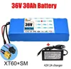 36V 30Ah 18650 Lithium-Ionen-Akku - 10S2P - 1000W Produktbild-Vorschau 1