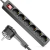 deleyCON 6-Fach Steckdosenleiste mit Flachstecker - 3,0m Produktbild-Vorschau 1