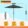 Faziango 2.7m Sonnenschirm UV50+ Neigbar Sonnenschutz Produktbild-Vorschau 2