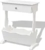 vidaXL Stojak na czasopisma Melrose White Podgląd zdjęcia produktu 3