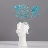 Vase Keramik weiß, Gesicht Kopf Deko Blumenvase Tischvase Produktbild-Vorschau 6