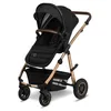 A black and gold Lionelo Amber stroller is shown against a white background. Produktbild-Vorschau