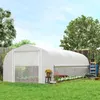 Outsunny kas, 6 x 3 x 2 meter, foliekas met 8 ramen, Productafbeelding-voorbeeld 2
